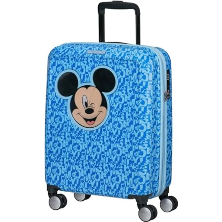 American Tourister Funlight Disney - Spinner S, Handgepäck 55 cm, 36 L, Mickey Lenticular Blue, TSA-Schloss, langlebiges Design mit elastischen Kreuzbändern, recyceltes PET-Futter – Bild 3
