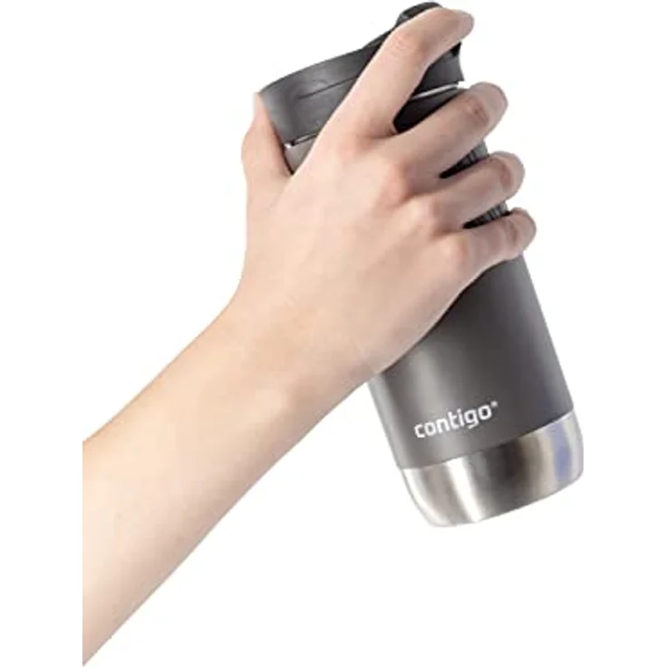 CONTIGO BYRON STAINLESS Trinkflasche, 470 ML, Edelstahl, mit Thermobecher – Bild 8
