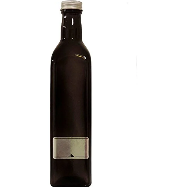 Viva Haushaltswaren 2 x Ölflasche 500ml - braune Schraubverschluss zum selbst abfüllen, inkl. Etiketten zum Beschriften Glasflasche, Glas, 5.8 x 5.8 x 26 cm, 2-Einheiten – Bild 3