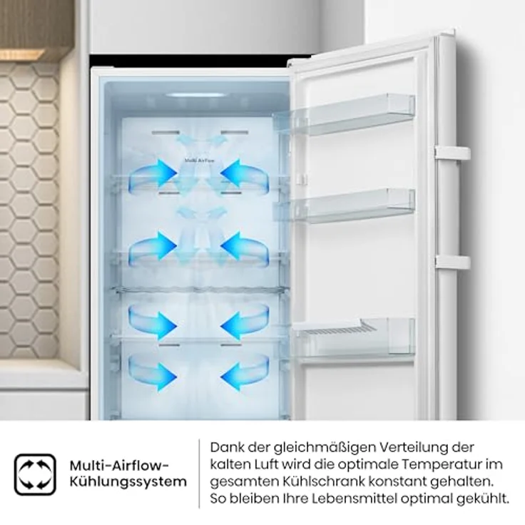 Hisense RL415N4AWC Kühlschrank ohne Gefrierfach, 292 l Kühlvolumen, CrispZone-Schublade, LED-Innenbeleuchtung – Bild 4
