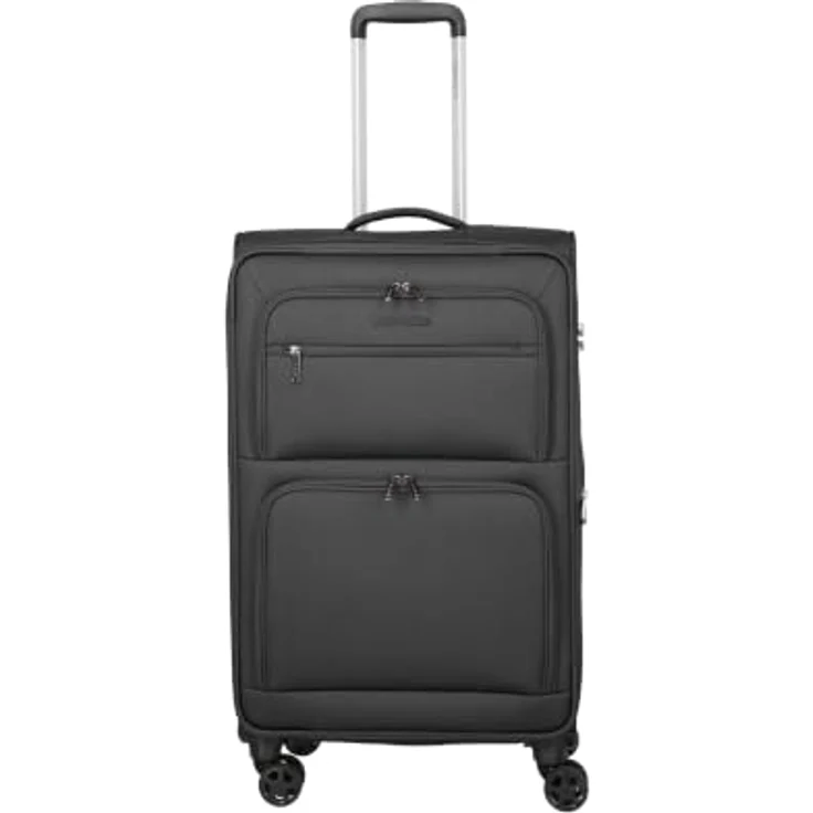 Travelite Cubis M 72 cm Trolley mit 4 Rollen, grau, 100% Polyester, 41 x 27 x 72 cm – Bild 2