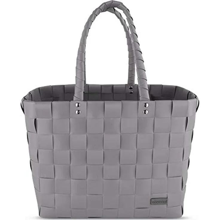 normani geflochtene Einkaufstasche mit Henkeln, extra robuste Tragetasche aus 70 % recyceltem Material, 20 Liter, Farbe Brown – Bild 1