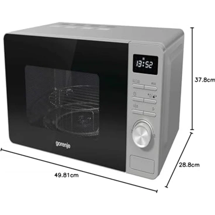 Gorenje MO23A4X Kombi-Mikrowelle mit Grill, Standgerät, 23 Liter Garraum, 1280 Watt, Innenraum Edelstahl – Bild 3
