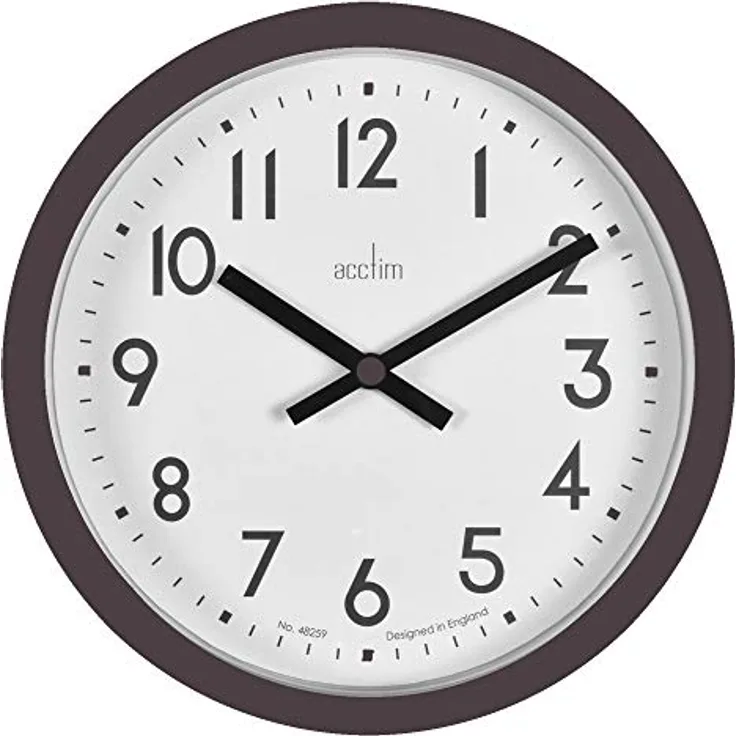 Acctim Elstow 22843 Wanduhr Ruß schwarz