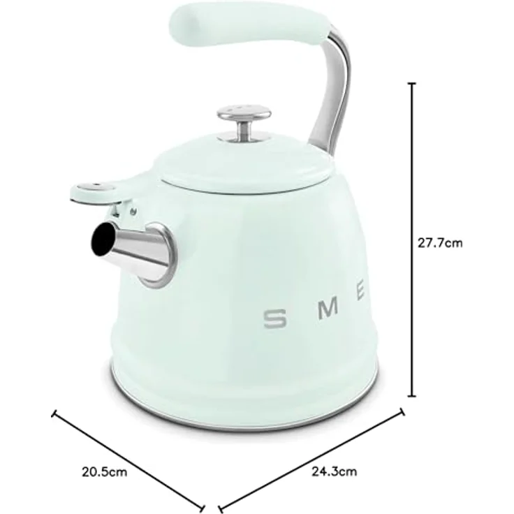Smeg, WKF01PG Wasserkessel aus Edelstahl, 2,3 l Fassungsvermögen, auch für Induktion, Pastellgrün – Bild 4