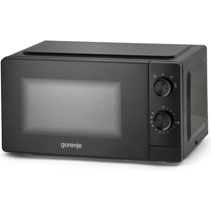 Gorenje MO20CE1B5, Kombi-Mikrowelle mit 20 l Volumen, 700 W Leistung und Drehregler, Schwarz
