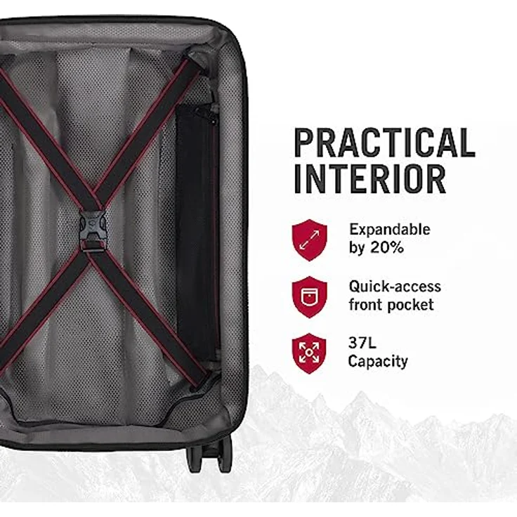Victorinox Spectra 3.0, Exp. Frequent Flyer Carry-On, Handgepäckkoffer, Trolley, leicht, Damen/Herren, 23 x 35 x 55 cm, Schwarz – Bild 4