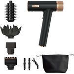 Shark SpeedStyle Haartrockner & Gloss-Finishing-Aufsatz, 5 Aufsätze, schnelles Trocknen, ohne Hitzeschäden, Schwarz/Kupfer
