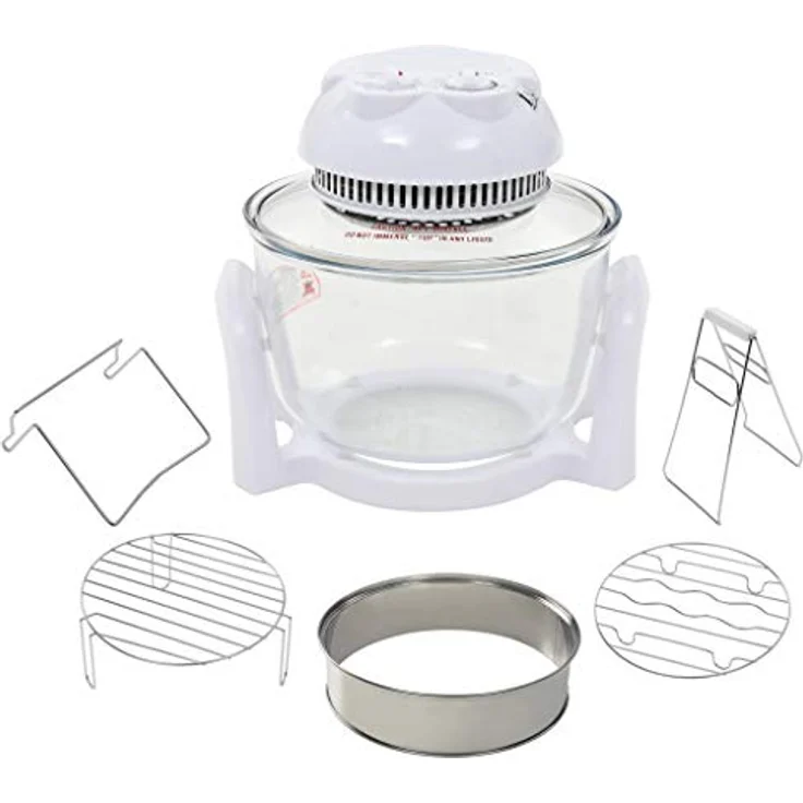 vidaXL Halogenofen Heissluftofen mit Erweiterungsring 800W 10L Halogenoven – Bild 1
