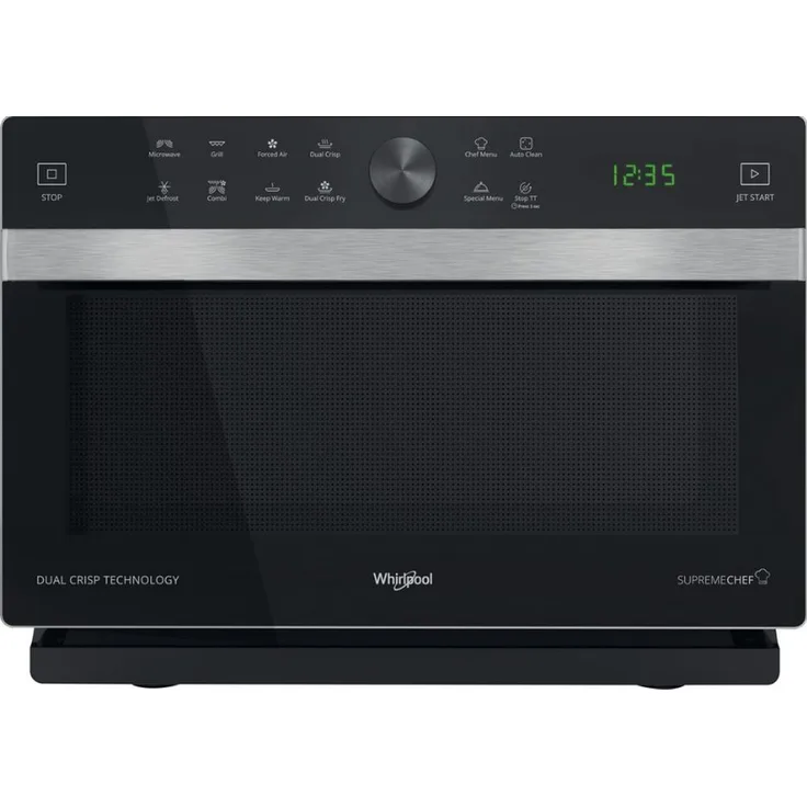 Whirlpool MWSC 833 B, Kombi-Mikrowelle mit 33 l und 900 W, Touchsteuerung, schwarz