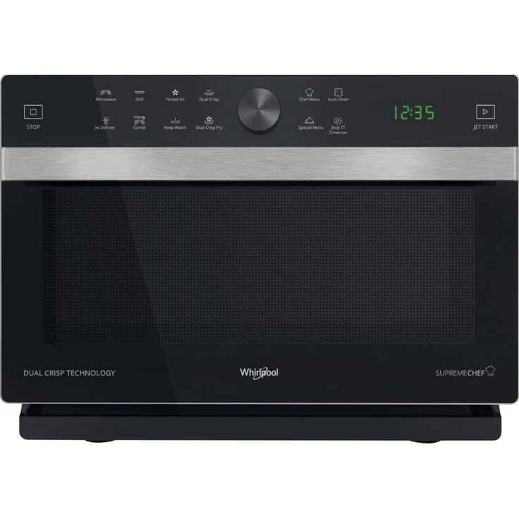 Whirlpool MWSC 833 B, Kombi-Mikrowelle mit 33 l und 900 W, Touchsteuerung, schwarz