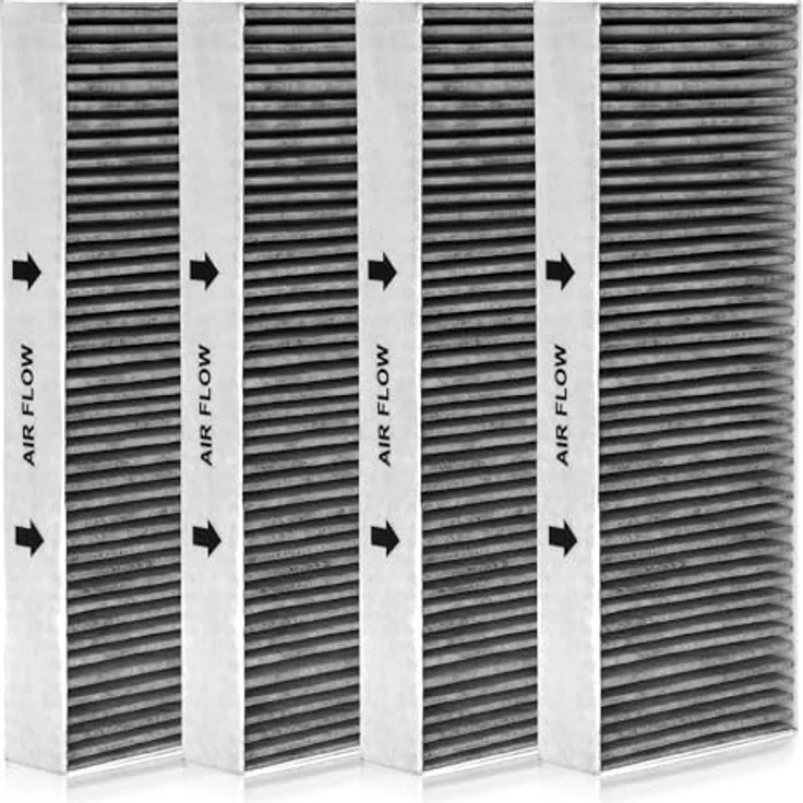 Yelid Aktivkohlefilter für Bora Basic BAKFS, BHU, BIU, BFIU, 4 Stück im 2x2er Set, hohe Geruchsabsorption, ISO-zertifiziert, Maße: 34 x 12.3 x 4.2 cm