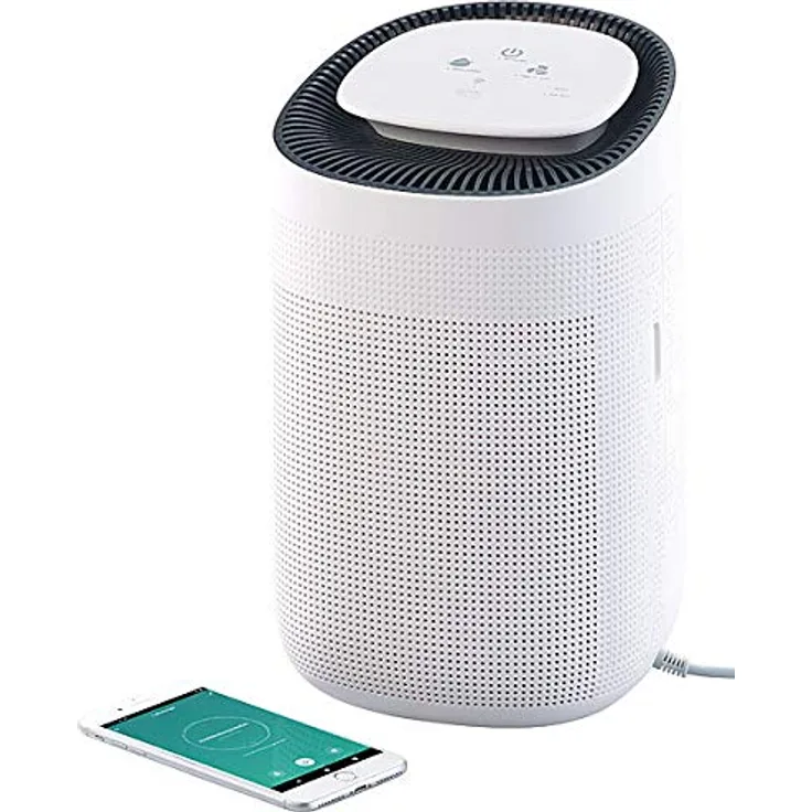Sichler Haushaltsgeräte Luftentfeuchter mit App: 2in1-Luftreiniger & Entfeuchter, für Amazon Alexa & Google Assistant (Luftentfeuchter Alexa, Luftentfeuchter App Steuerung, Universal Fernbedienung)