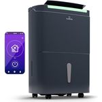 Klarstein Luftentfeuchter Elektrisch bis 55m2, Smart Luftentfeuchter für Wohnung, Bad & Keller, Luft-Entfeuchter Leise, Elektrischer Dehumidifier mit WLAN IoT App, Bautrockner mit 50 L Kapazität
