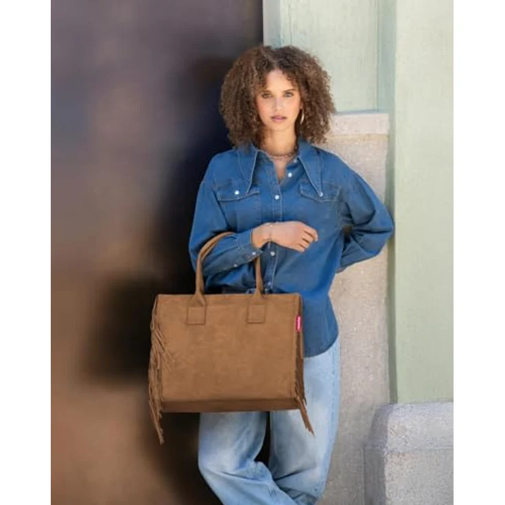 reisenthel Daily Shopper, Einkaufs- und Tragetasche aus 100% Polyester, 42 cm, braun – Bild 8