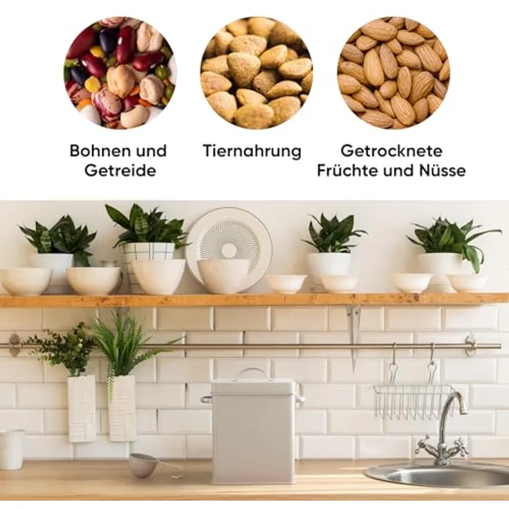 Björn&Schiller Waschpulver Aufbewahrungsbox 6,5 L, Waschmittel Aufbewahrung, Metall Waschmittelbox, Waschmittelbehälter mit Dosierer, Box für Spülmaschinenpulver, Geschirrspülpulver Behälter - Preisvergleich – Bild 5