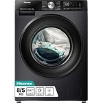 Hisense WD3S8043BB3 Waschtrockner mit 16 Programmen, 8 kg Nutzlast, Dampffunktion, Eco Wash und Anti-Allergie Programm, EEK A-D