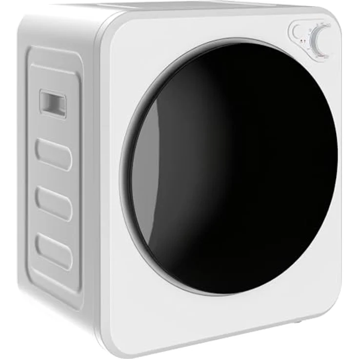 HOMCOM Waschtrockner B61-018V90WT, kompakt 4 kg, 5 Trockenprogramme, 60°C Heizzyklus, IPX4 Wasserschutz, Weiß – Bild 1