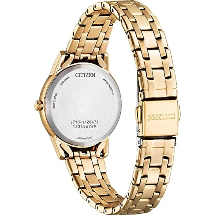 Citizen Armbanduhr Damen Eco Drive FE1243 83A, Solaruhr, 29 mm, gelbgold – Bild 2