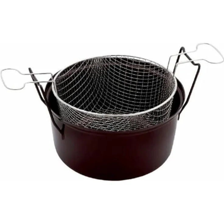 Baumalu 311307 Frittiertopf mit Korb, liert, Stahl, 28 cm – Bild 2