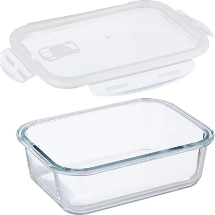 Relaxdays Glasbehälter mit Deckel, Vorratsdosen-Set mit luftdichtem Verschluss, transparent, verschiedene Größen – Bild 6