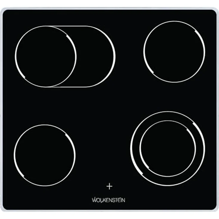 Wolkenstein Einbauherdset WMOC 90, XL-Garraum 66 Liter, 8 Backofenfunktionen, Energieeffizienzklasse A, 2-Kreis und Bräterzone, Glaskeramikfeld, 8400 W – Bild 2