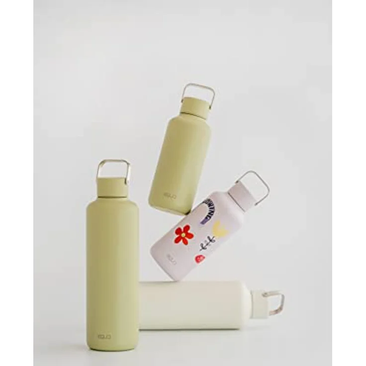 equa Trinkflasche Timeless FLWR, 600 ml Edelstahl, extra leicht und robust im schlichten Design – Bild 2