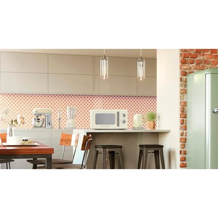 Gorenje MO20E1HRL Retro Standmikrowelle, 5 Leistungsstufen, 700 Watt, 20 l Volumen, Glastür, beige – Bild 6