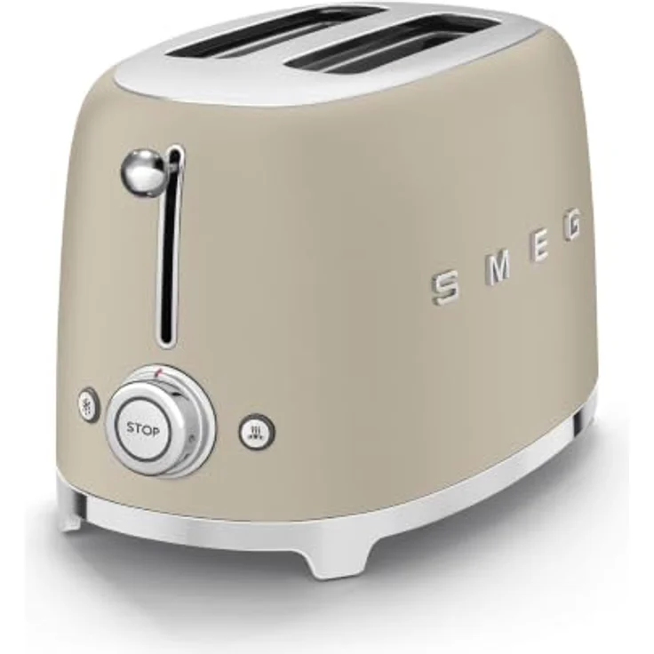Smeg 2x2 TSF01MLMEU Toaster, 2 Schlitze, 6 Vergoldungsniveaus, Heizfunktion, Abtau- und Bagel-Funktion, 950W, Moonlight – Bild 4