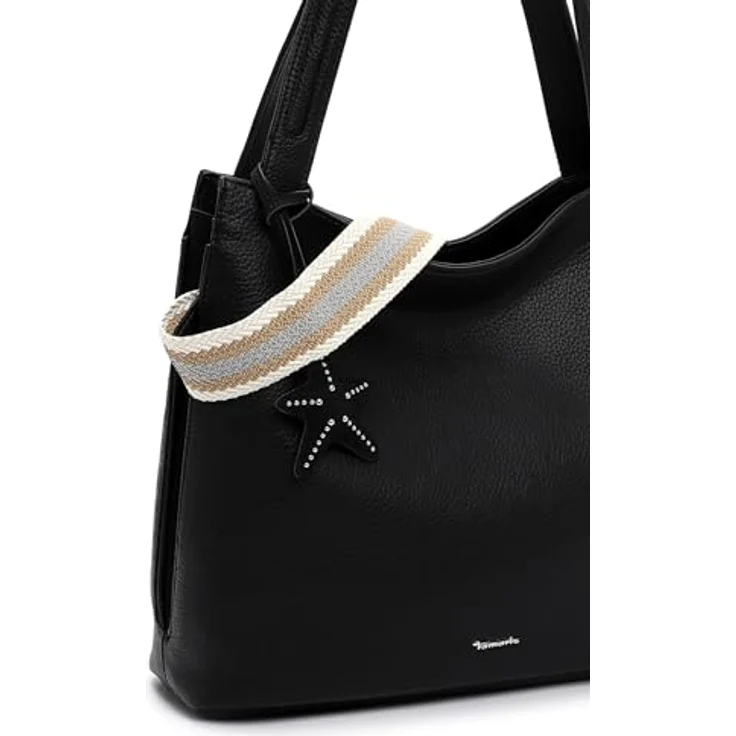 Tamaris TAS Kea Shopper Tasche, 37 cm, Schwarz, aus robustem Polyurethan mit verstellbarem Umhängeriemen und Raumaufteilern – Bild 6
