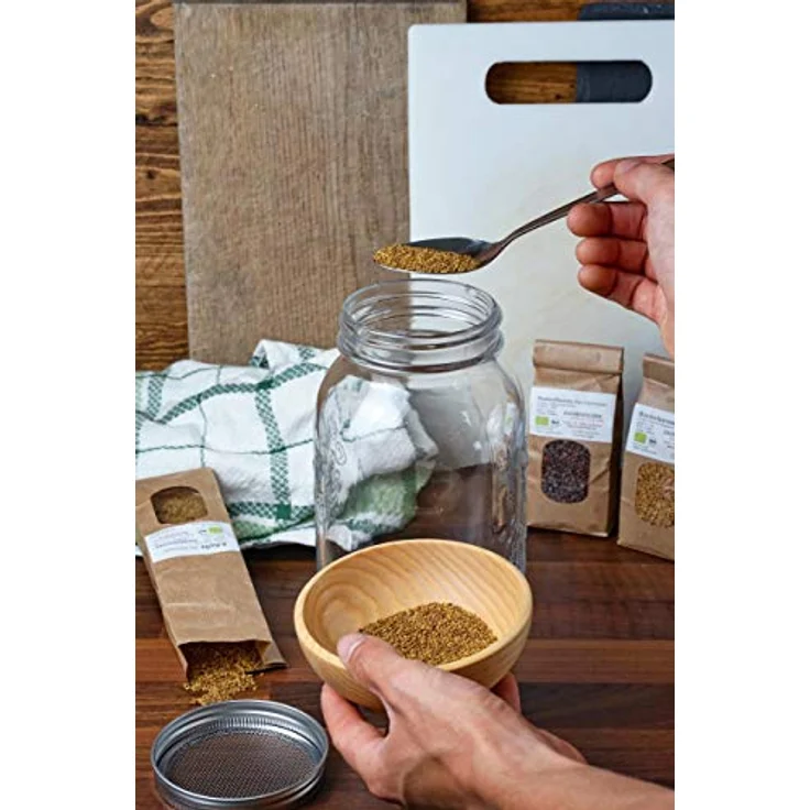 Eschenfelder Sprossengläser Set mit Edelstahlgestell  – Bild 4