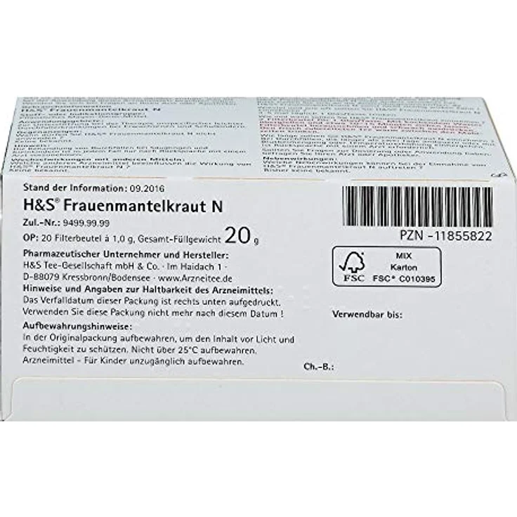 H&S Frauenmantelkraut N Filterbeutel, 20 Stück á 1 g, Unterstützung bei leichten Durchfallerkrankungen – Bild 6