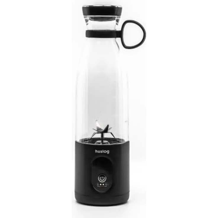 Huslog Tragbarer Kabelloser Standmixer To Go, 315W, 580 ml, USB-C, Schwarz, mit Edelstahlklingen – Bild 1