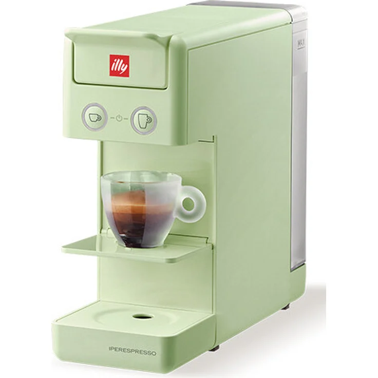 Illy Y3.3, Automatische Kapsel-Kaffeemaschine mit 0,75 l Wassertank und Iperespresso-System, grün