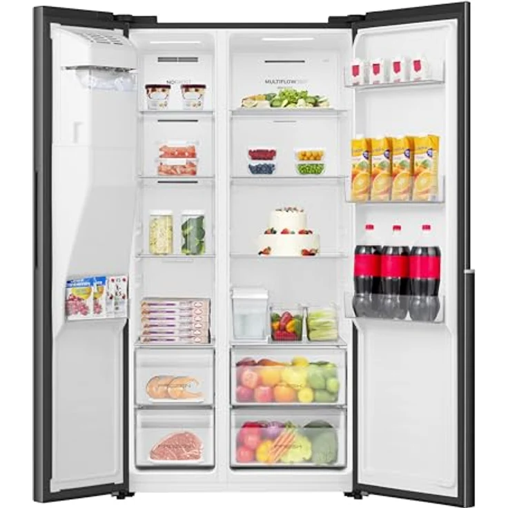 GORENJE NRS917C61BX Side-by-Side Kühlschrank, 528 l, Schwarz Inox Look, Wasser- und Eiswürfelspender, 1786 mm hoch – Bild 11