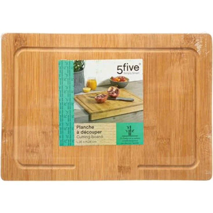 Bamb Schneidebrett + Flansch 35x24, ohne Guss – Bild 5