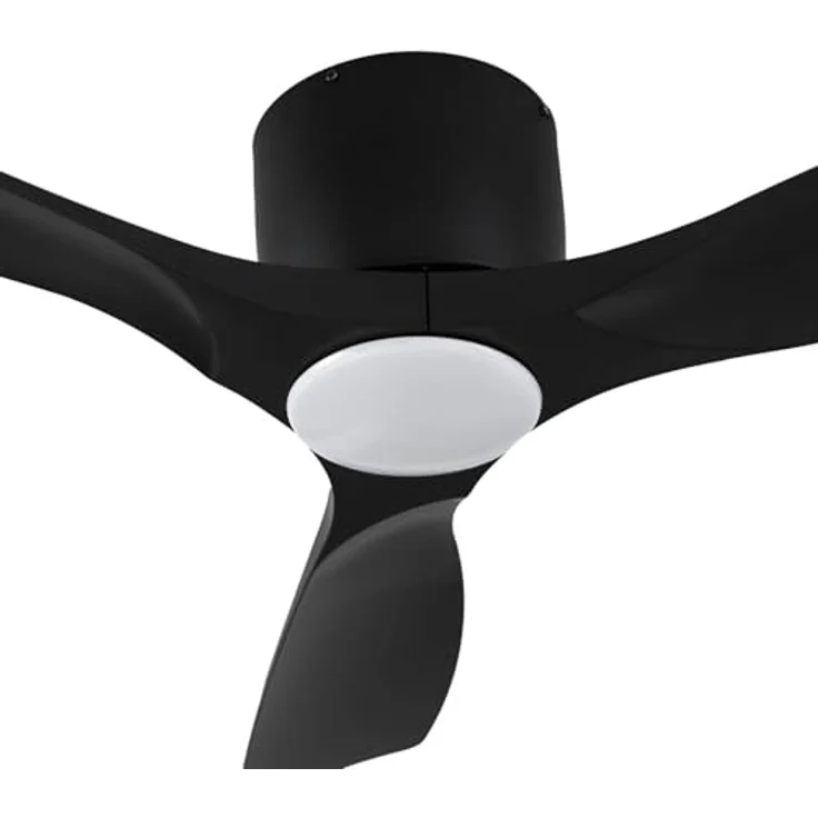 Lucande LED Deckenventilator Moneno, dimmbar, 1-flammig, moderne Leselampe in Schwarz mit Fernbedienung und energiesparender LED-Technologie – Bild 5