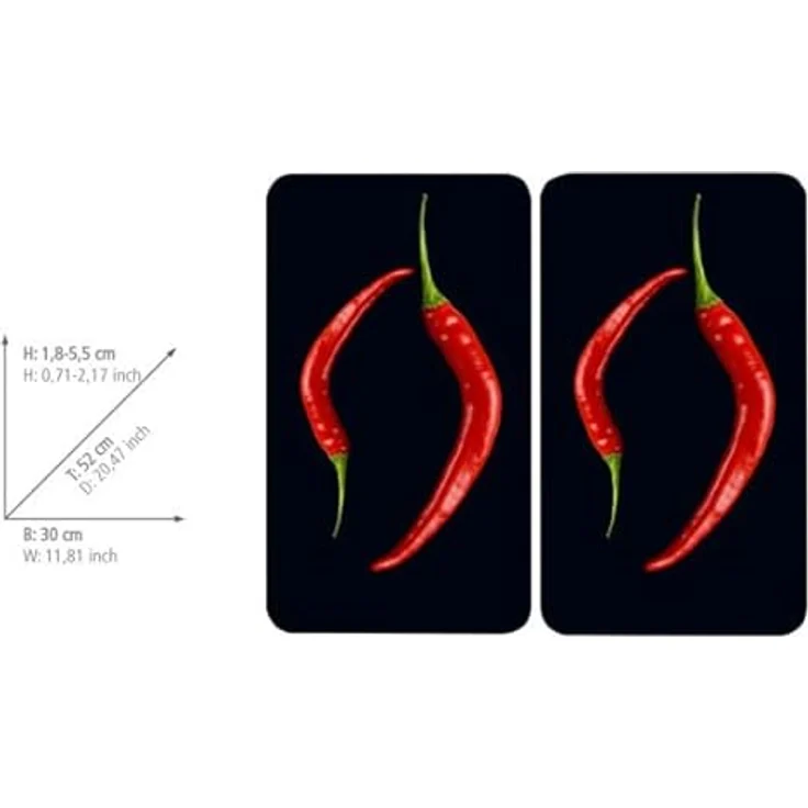 WENKO Abdeckplatte Universal Peperoni Duo, 2er Set – Bild 5
