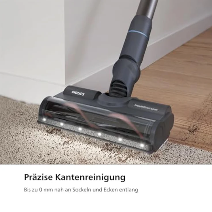 Versuni PHILIPS kabelloser Akku-Staubsauger Aqua 7000 Serie, Digitaler Motor, PowerCyclone 12, Mit LED-Leuchten, Aufsteckbares Aqua-Modul, bis zu 80 Minuten Laufzeit, mit 2 Zubehörteilen, Blau – Bild 5