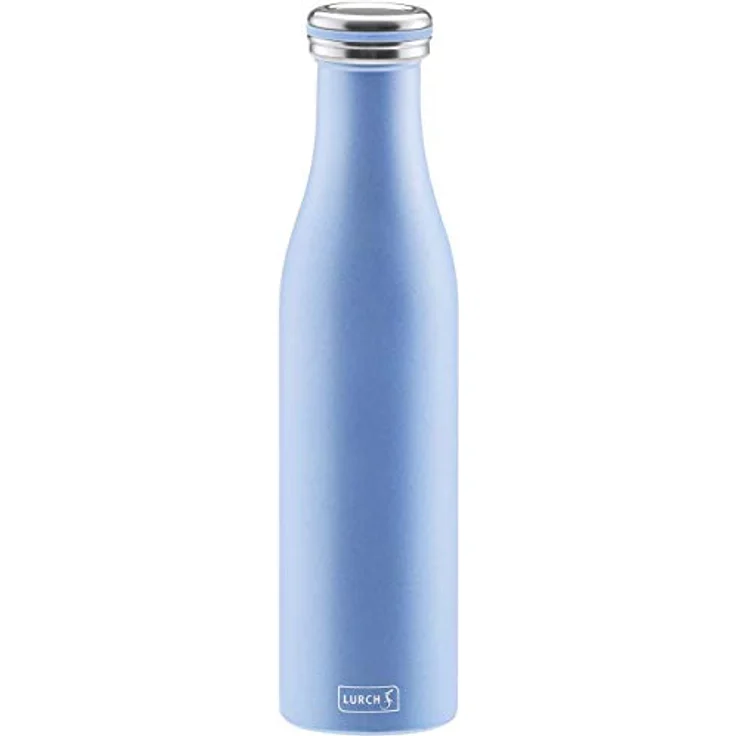 Lurch 240960 Thermo-Flasche für heiße und kalte Getränke aus Doppelwandigem Edelstahl, 0,75l, Pearl Blue – Bild 2