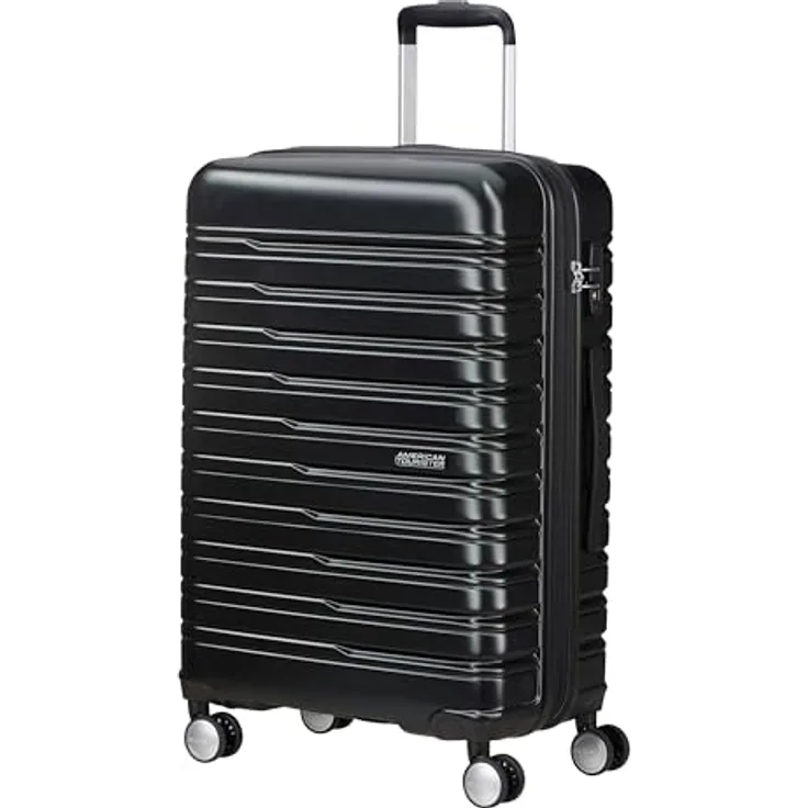 American Tourister Flashline - Spinner M, Koffer, 67 cm, 69/75 L, Schwarz (Shadow Black)