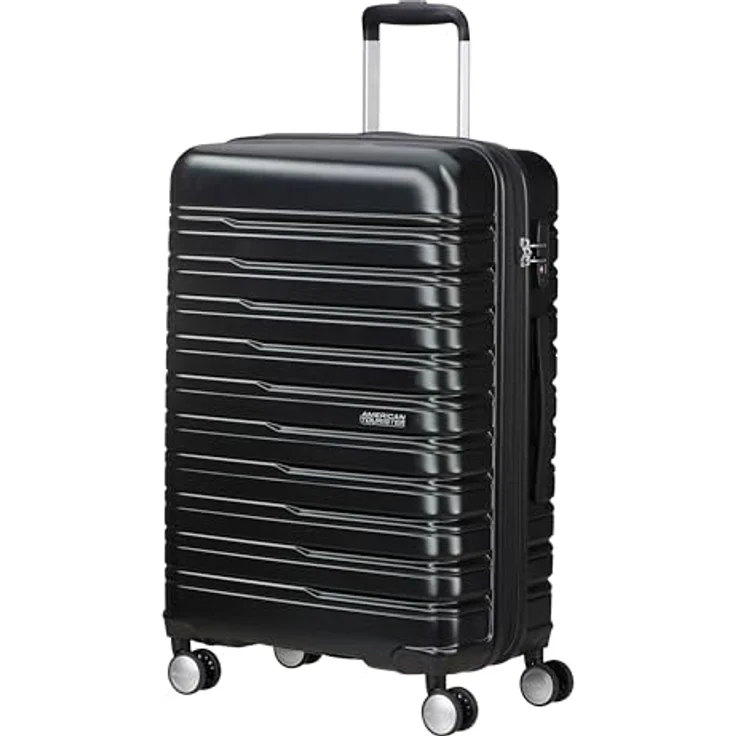 American Tourister Flashline - Spinner M, Koffer, 67 cm, 69/75 L, Schwarz (Shadow Black) – Bild 1