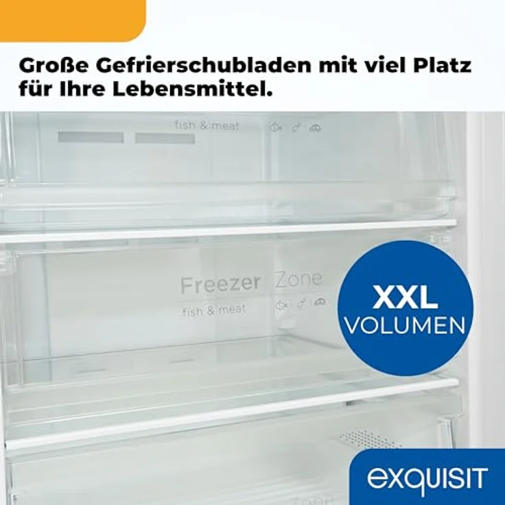 Exquisit Gefrierschrank NoFrost GS5380-NF-H-050D, weiss, 380 Liter, Alarm-Funktion, 4-Sterne-Gefrierfach, Schnellkühlen – Bild 8