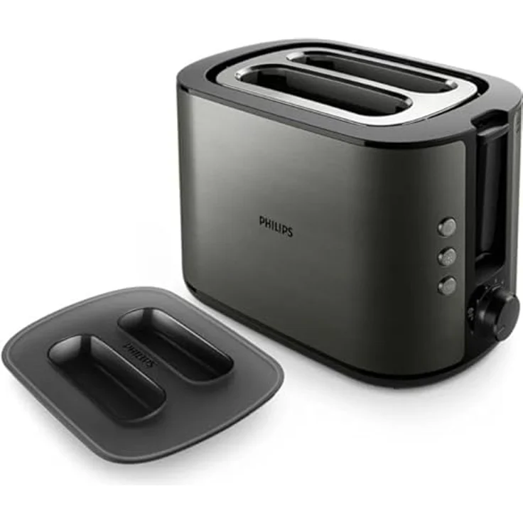 Philips Viva Collection HD2651/80 950W Toaster, Edelstahlschlitz für gleichmäßiges Rösten – Bild 2
