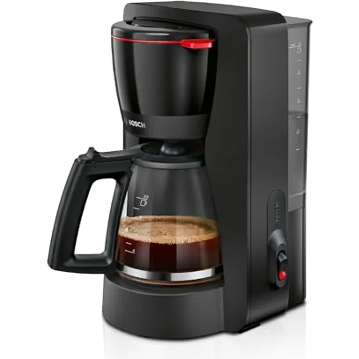 Bosch Filterkaffeemaschine MyMoment TKA2M113,1200 W, Glaskanne 1,25 l, für 10-15 Tassen, 40min Warmhaltefunktion, Schwarz matt