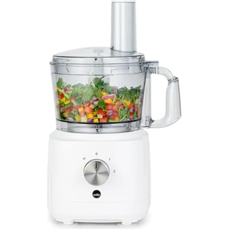 Wilfa Easy Food Processor, 1,2 Liter Universalzerkleinerer mit 6 verschiedenen Messern, 1.000 Watt, 2 Stufen + Pulse-Funktion, weiß