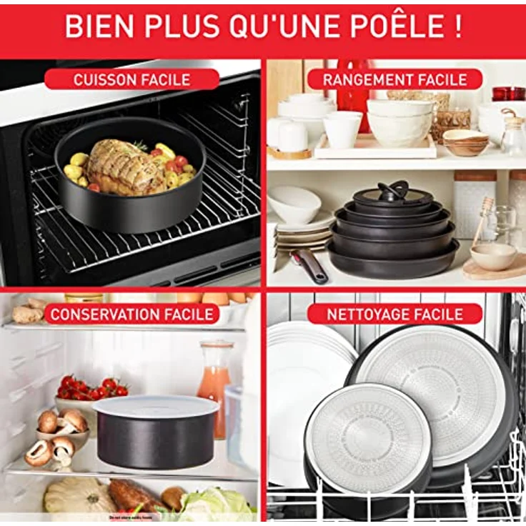 Tefal Ingenio Eco Resist Crêpe-Pfanne, 27 cm, stapelbar, Aluguss, Antihaftbeschichtung, Induktion L8581004 – Bild 3