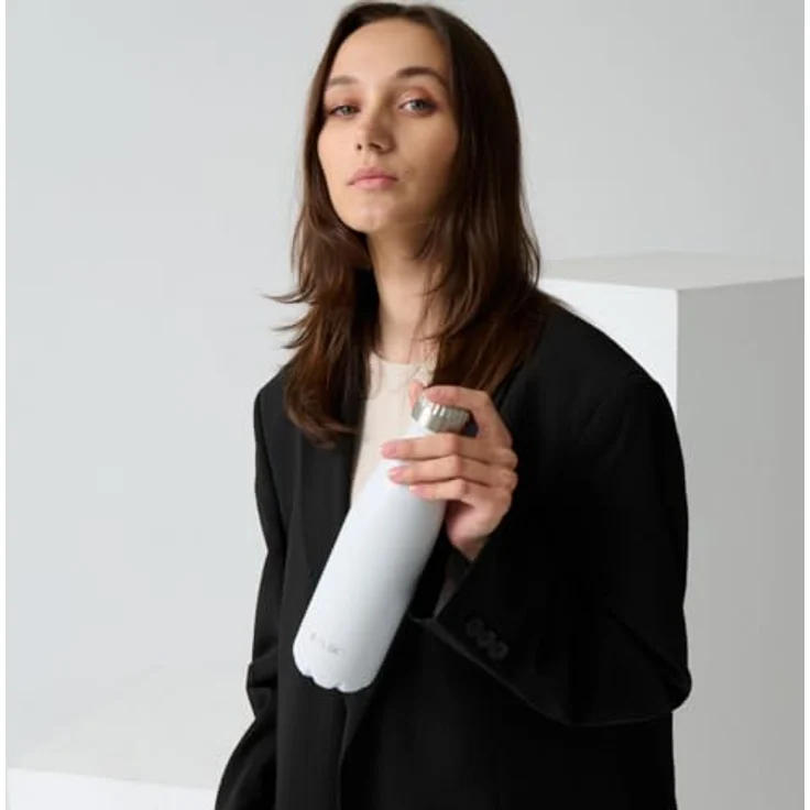 FLSK Das Original New Edition Edelstahl Trinkflasche – Kohlensäure geeignet 18 Stunden heiß, 24 Stunden kalt, 0,35l, weiß – Bild 2