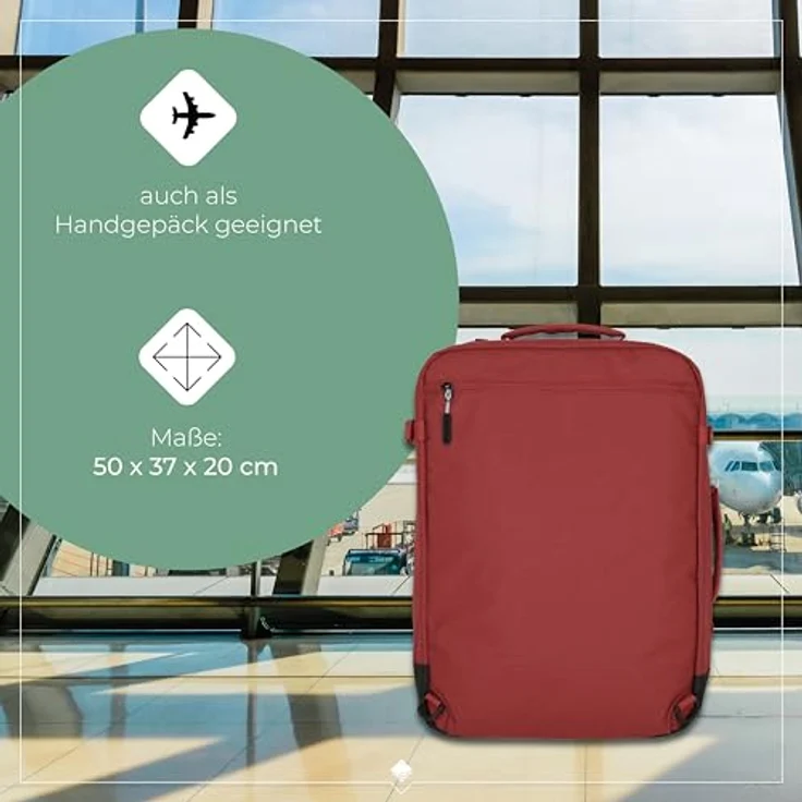 travelite Kick Off Multibag Rucksack 50 cm, rot – Bild 7