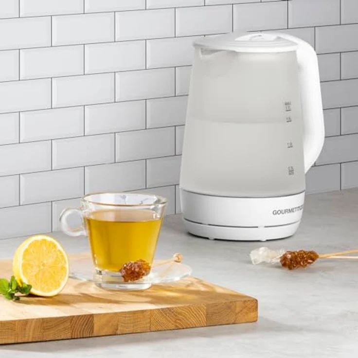 GOURMETmaxx Glas-Wasserkocher mit Frostglas-Design 1,7 Liter – Bild 6